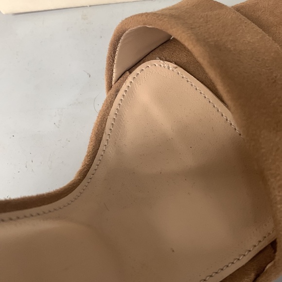 Open Toe High Heel Stiletto Sandals in Brown Faux Suede, Women’s - Picture 10 of 11